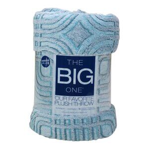 The Big One Supersoft Plush Throw 5' x 6' Line Carve Pattern Oversized Cozy Soft